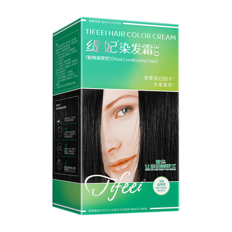 SAOL/章华 植物滋润 染发霜  自然黑 142ml