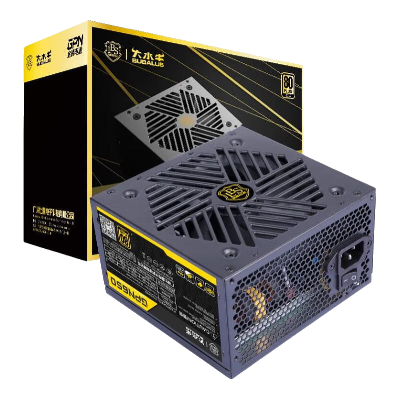 BUBALUS 大水牛 GPN650 金牌（90%）非模组ATX电源 550W