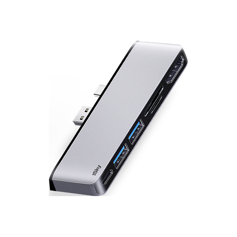  iSky/艾丝凯 高速传输 USB-C转换器 HDMI视频投影同屏转换线