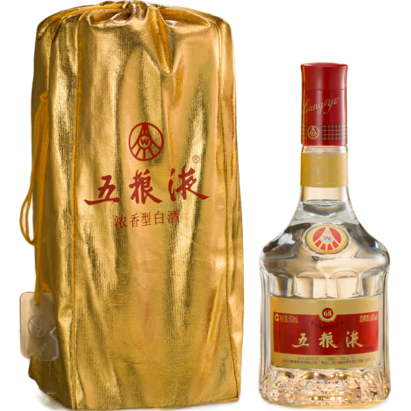 五粮液 2020年68度普五 浓香型白酒 500ml 双瓶 