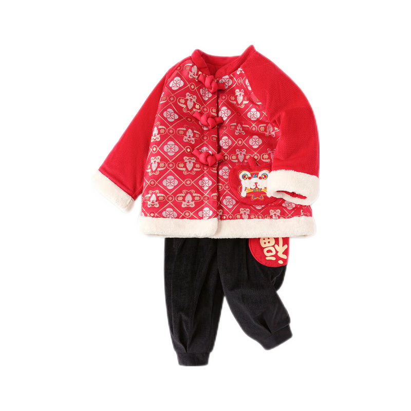 巴拉巴拉儿童衣服宝宝套装婴儿周岁礼服年新年季萌龙年春晚拜年服