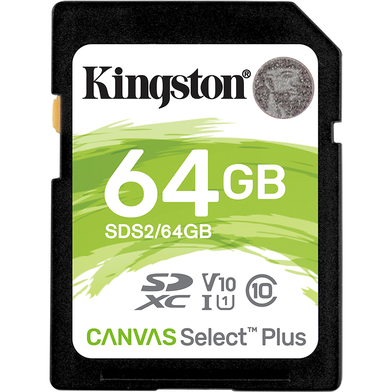 Kingston 金士顿 Canvas Select Plus SD存储卡 64GB (UHS-I、V10、U1、A1) +高速读卡器