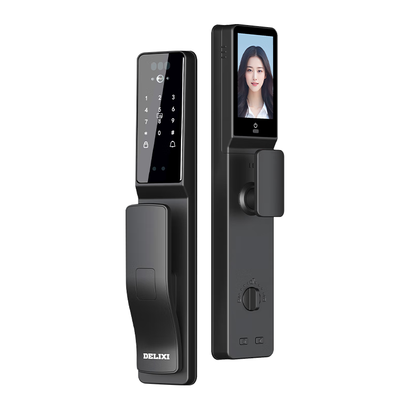 德力西电气智能门锁家用指纹锁电子锁全自动智能锁密码猫眼3D人脸指静脉 【D5M猫眼款】远程可视解锁 【全国免费上门】终生专业维护