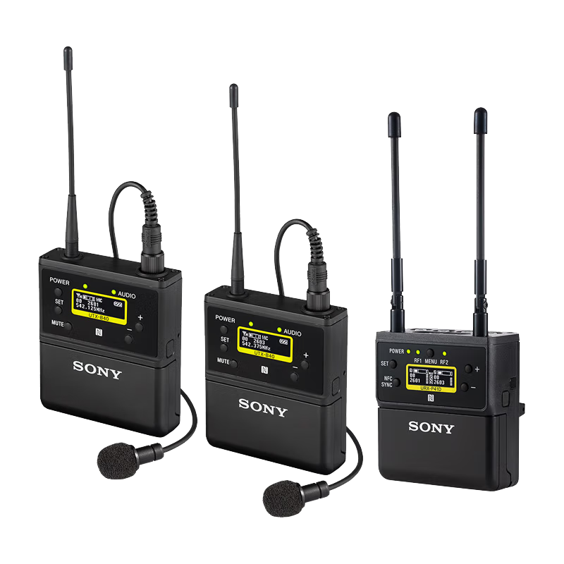  SONY/索尼 领夹式 无线麦克风套装+URX-P41D接收器+UTX-B40发射器