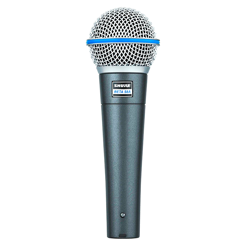 Shure/小蓝圈舒尔麦克风BETA58a/SM58S有线麦克风直播动圈k歌艾肯声卡套装话筒手持 BETA58A 标配【送5米卡侬线】