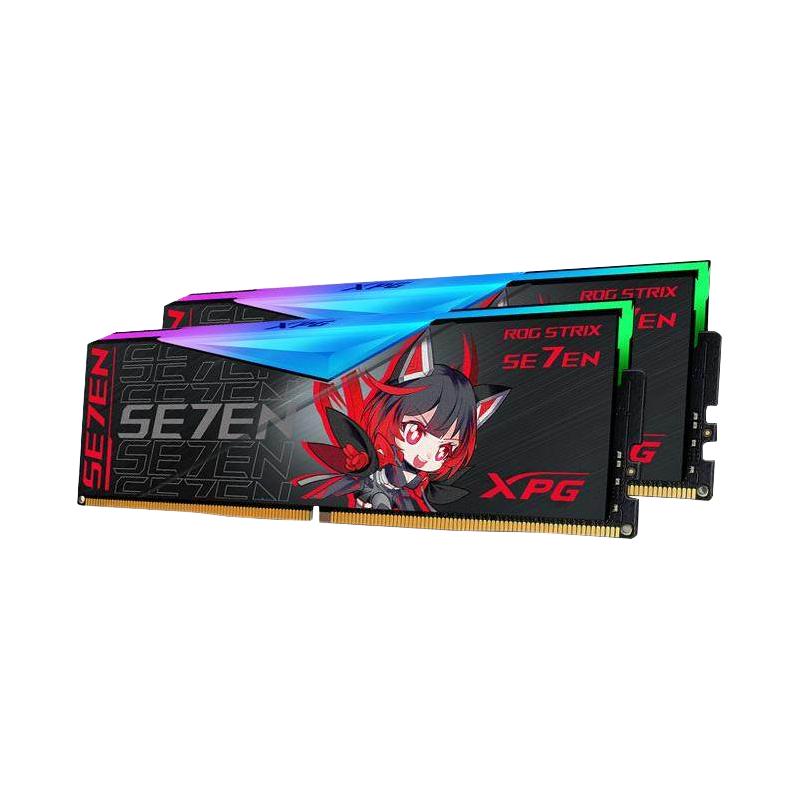 ADATA 威刚 XPG系列 龙耀LANCER RO姬联名款 DDR5 6000MHz RGB 台式机内存 灯条 黑色 32GB 16GB*2 CL36