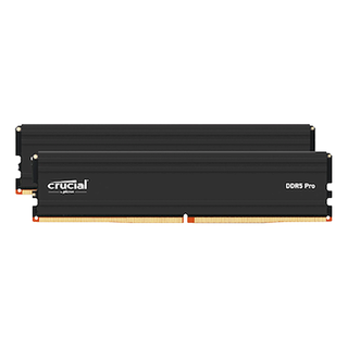 Crucial 英睿达 Crucial Pro系列 DDR5 6000MHz 台式机内存 马甲条 黑色 48GB 24GB×2 CP2K24G60C48U5