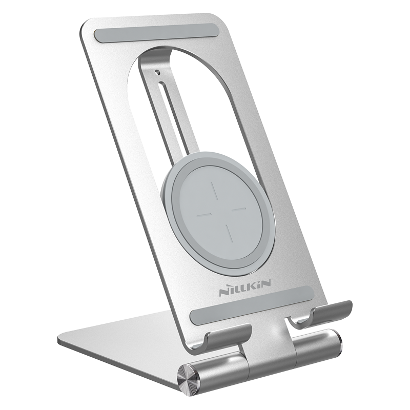 耐尔金 手机平板无线充电器15W快充 网课直播铝合金手机平板支架桌面 通用苹果iPad华为三星平板 智衡-iPad版