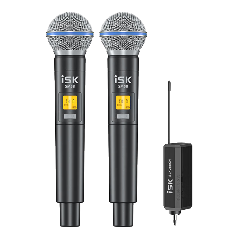  iSK/声科 专业无线 无线动圈麦克风套装+声卡