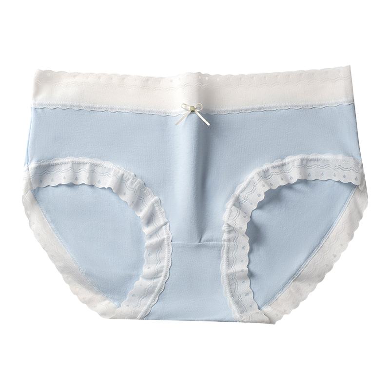 蝶安芬纯棉内裤女20257A级弹力大码桑蚕丝中腰女士全棉三角裤