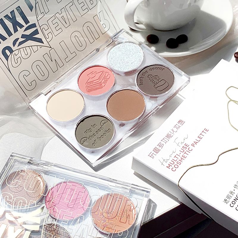 XIXI纯欲眼影多用入门平价彩妆眼影防汗汗水一体六色眼影