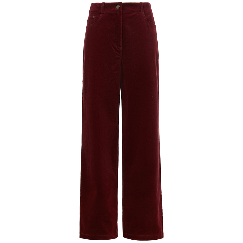 VERO MODA 休闲裤女冬中腰显瘦灯芯绒直筒裤