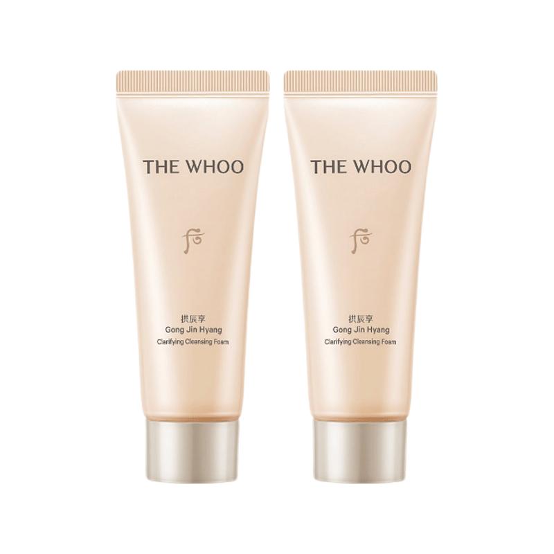 whoo后洗面奶旅行中样温和保湿清洁拱辰享洁面膏40ml*2