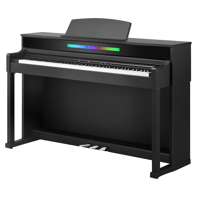 海伦电钢琴H301i奢雅黑 逐级重锤88键AI智能数码家用成人初学考级