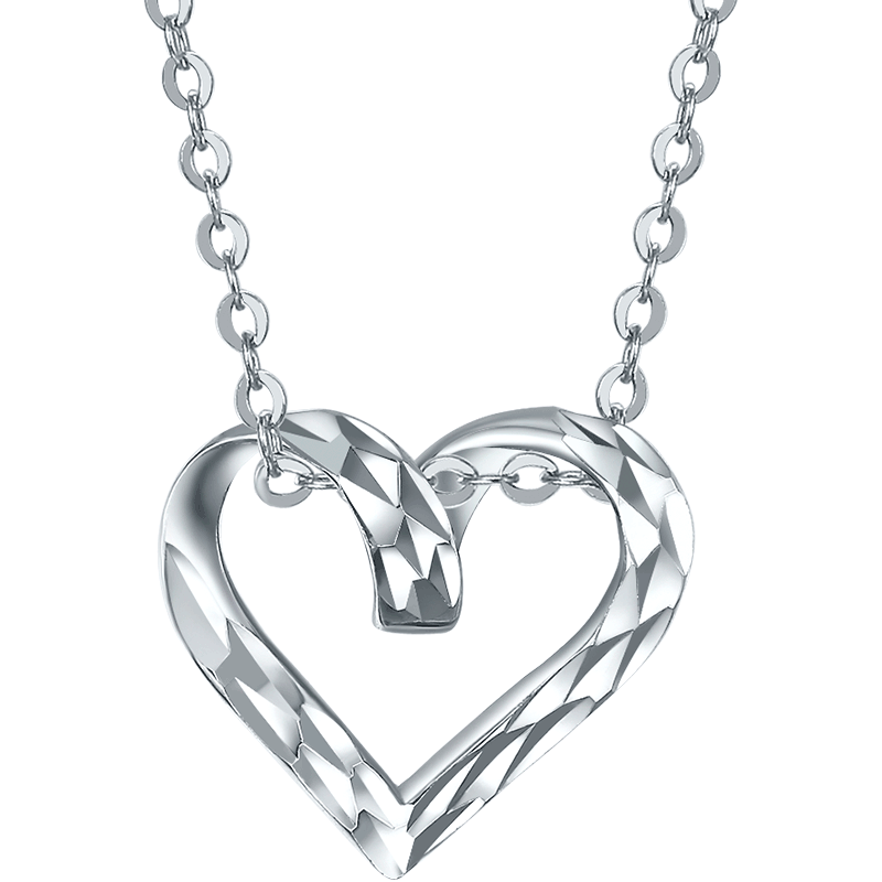 周六福（ZLF）圣诞  PT950铂金吊坠女款白金车花为爱闪耀挂坠不含链 1.30g