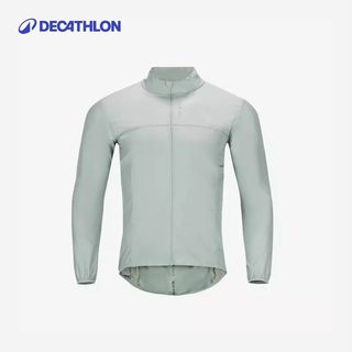 迪卡侬防风外套骑行风衣防风马甲长袖骑行服秋冬季男士款上衣OVRC 超轻防风外套 苍穹绿 XXL