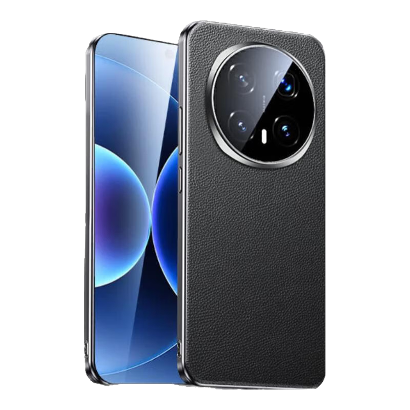 观悦【-次日达】适用荣耀magic8pro手机壳全包华为magic8保护套魔术8pro素皮壳超薄亲肤防摔 【绒黑色】镜头全包丨真皮手感 荣耀Magic8 Pro