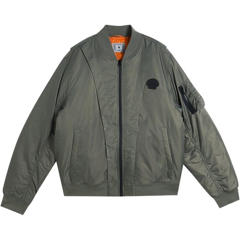 准者（RIGORER）飞行服夹克里夫斯同款短款运动棉服男式秋冬新款防风保暖棉衣休闲 军绿 【球星同款】