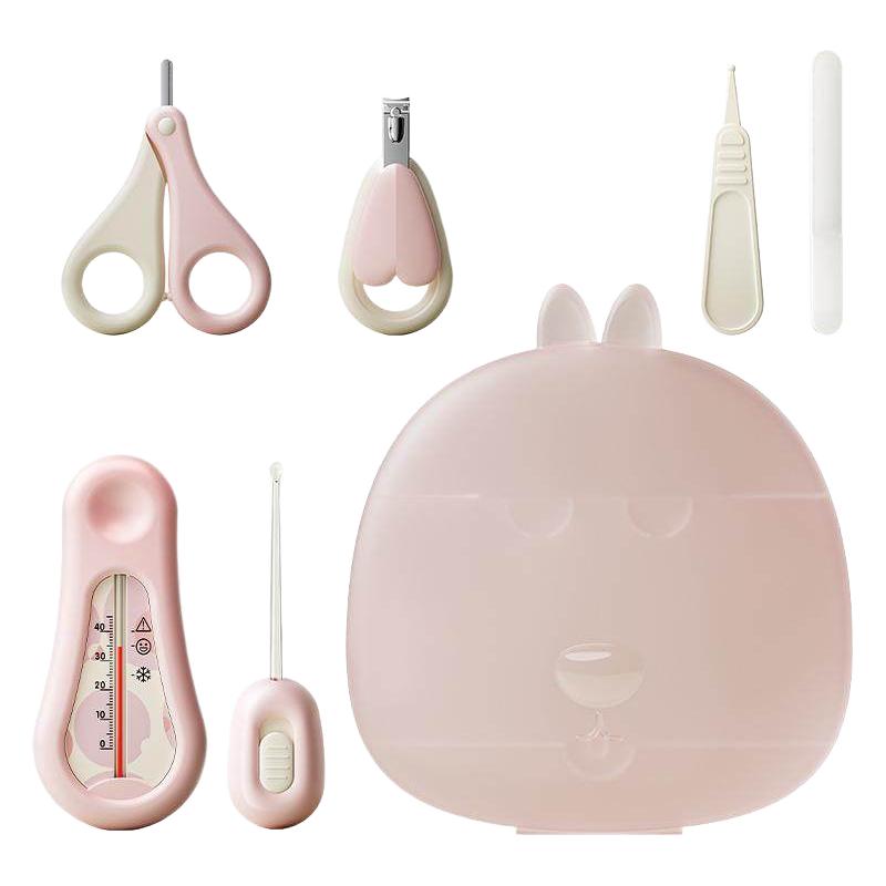 小白熊婴儿指甲剪套装新生宝宝指甲剪刀儿童钳防夹肉