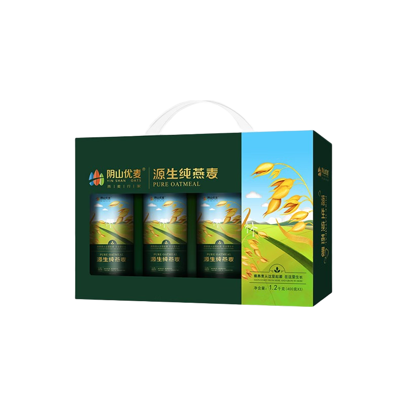 阴山优麦即食燕麦片年货礼盒送中老年人营养好早餐代餐 【五色滋养】30天5色谷物燕麦 1.05千克（内含30包） 30天5色谷物燕麦礼盒 1.05千克（内含30包）