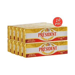【详情领优惠】总统 PRÉSIDENT发淡味黄油棒100g*10法国(保质期至26.6)