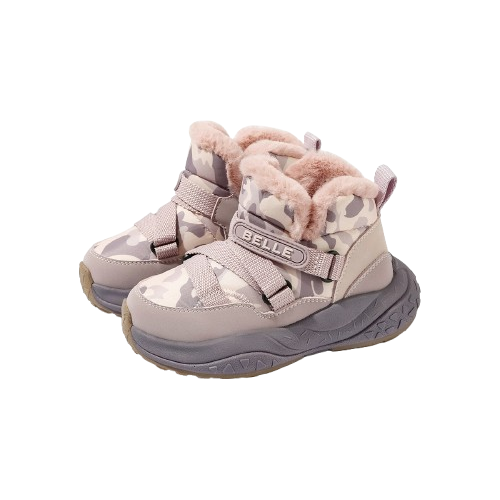 百丽 【迷彩大棉雪地靴】冬季男女童雪地靴加绒保暖短靴儿童棉靴雪地靴