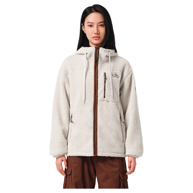 伯希和抓绒衣秋冬男女士户外加厚防风保暖连帽羊羔绒外套