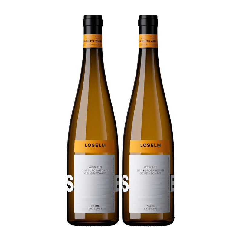 洛斯尔姆德国甜白葡萄酒雷司令原瓶莱茵黑森产区甜酒10.5度 两瓶装