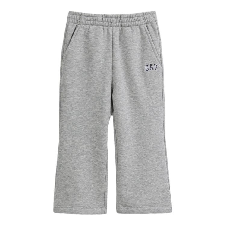 Gap女童2025秋季新款logo松紧腰微喇针织长裤儿童装休闲裤805486