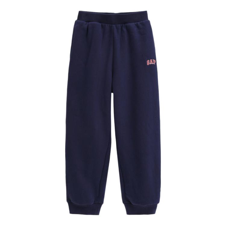 盖璞 Gap男女童2025秋季款logo抓绒针织束口裤宽松儿童装卫裤805413