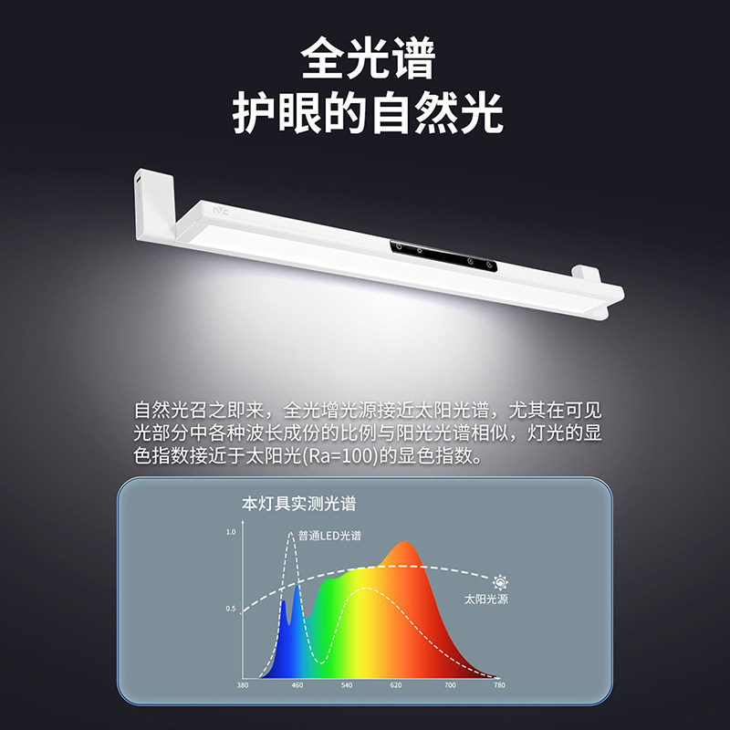 雷士照明全光谱护眼台灯LED阅读灯谱自然光写字灯壁挂式