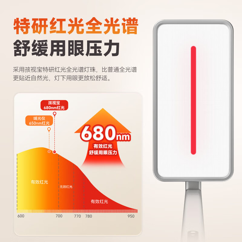 孩视宝立式大路灯全光谱护眼学习阅读家用落地台灯 DY-100W-R 红光护眼