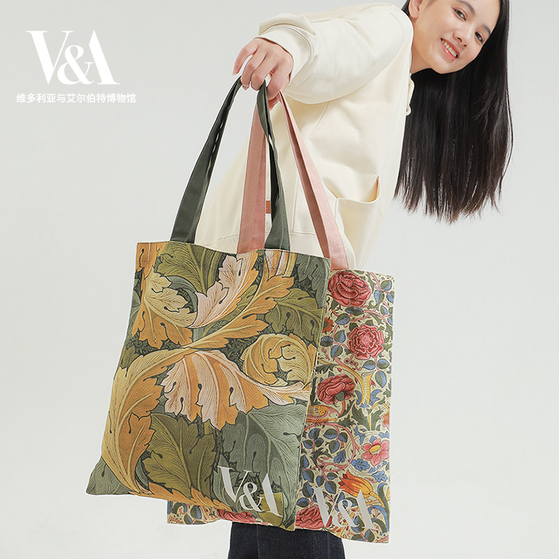 VA博物馆威廉莫里斯帆布包通勤大容量秋冬女生