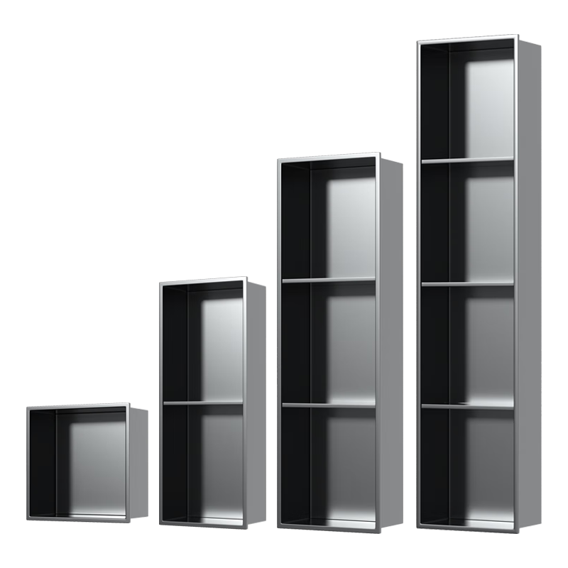 百字不锈钢壁龛嵌入式卫生间置物架浴室隔板电视收纳壁柜暗装 壁龛【下单】 1层