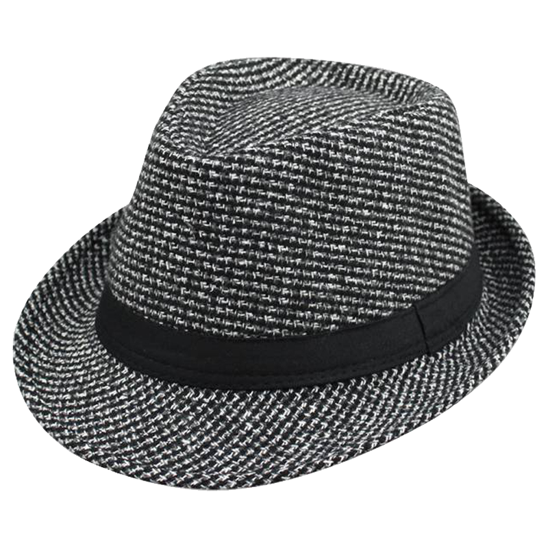 DEVINSS礼帽男士秋冬季小礼帽新款休闲保暖毛呢帽爵士舞帽子时尚有型毡帽