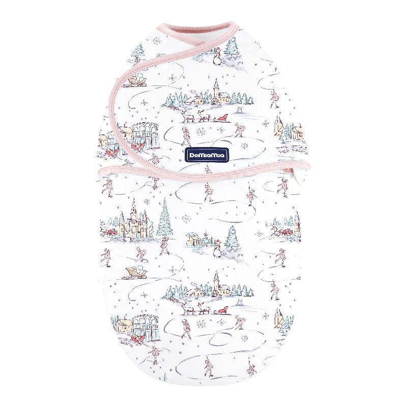 DOMIAMIA 新生儿初生包裹式睡袋宝宝春秋包单全棉双层襁褓巾防惊跳