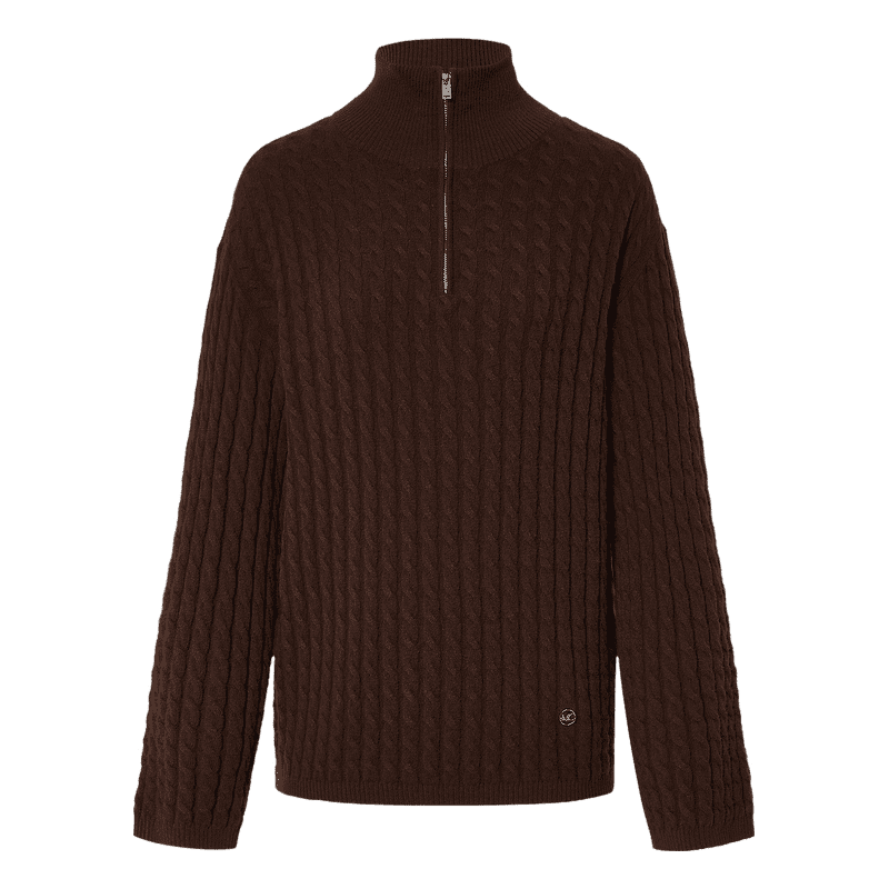 MO&Co. 含山羊绒绵羊毛绞花肌理毛衣女装