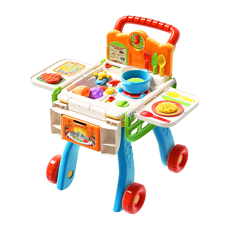 vtech 伟易达 80-141818 厨房购物车 情景玩具 20件 橙色