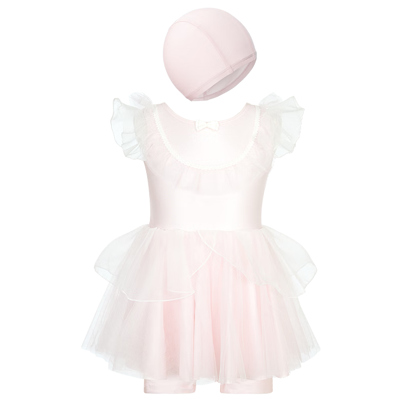 爱慕儿童（AIMER KIDS）甜美可爱公主风国风女童泳衣儿童体育课泳衣泳裤男童高弹泳衣泳裤 蝴蝶飞飞 130 （45-60斤）