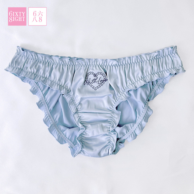 全店任选【128元5条】68内裤女甜美低腰刺绣7A抑菌舒适三角纯棉裆 XL