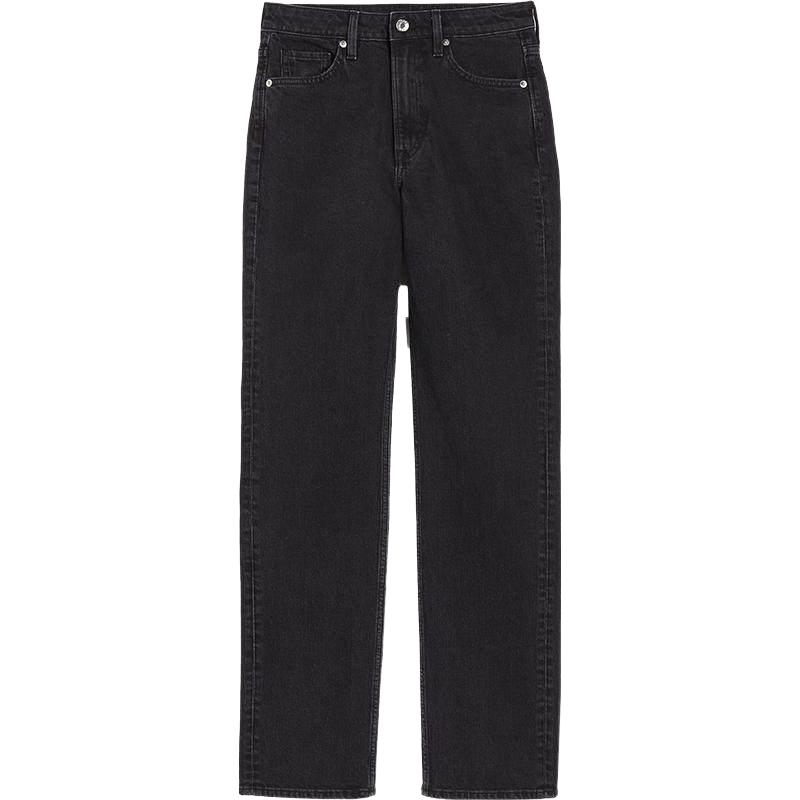 HM女装牛仔裤冬季时尚舒适简约修身高腰长裤1199187