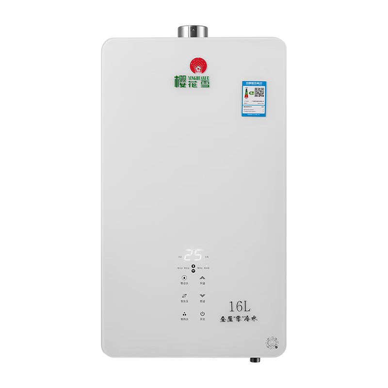 樱花雪燃气热水器天然气16L煤气热水器直排式家用变频恒温室外零冷水液化气 16L H81增压零冷水 天然气【上门安装】