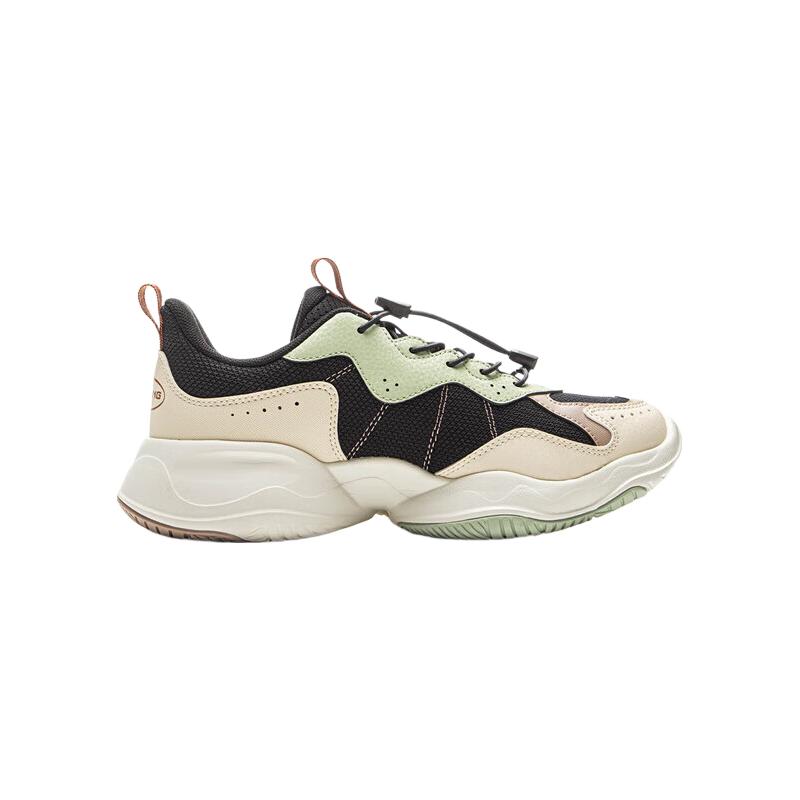 李宁 LI-NING童鞋儿童运动鞋男女大童异星轻质回弹反光溯溪扣休闲鞋YKCV250 黑色/岩白灰-3 33