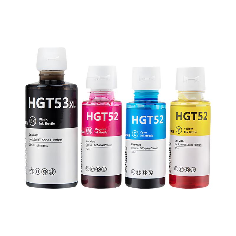 HP惠普墨仓式连供打印机通用墨水黑色GT53XL彩色gt52tank519 593 510 592 596 599 672 5820打印机非