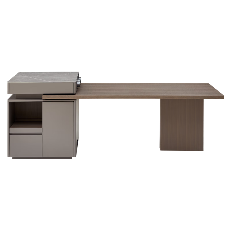 全友（QUANU）家居岛台餐桌一体可伸缩现代极简餐桌椅组合家用吃饭桌子 【岩板岛台】单餐桌