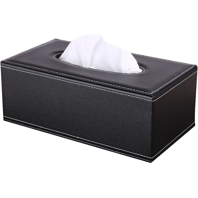 侑家良品 纸巾盒客厅抽纸盒商务皮革纸抽盒子餐桌皮质 加长款