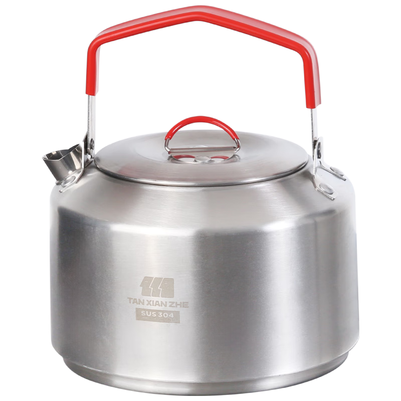 探险者户外锅具套装户外烧水壶户外煮锅卡式炉锅具三件套露营装备全套 3-4人锅具组合 中煮锅+中煎锅