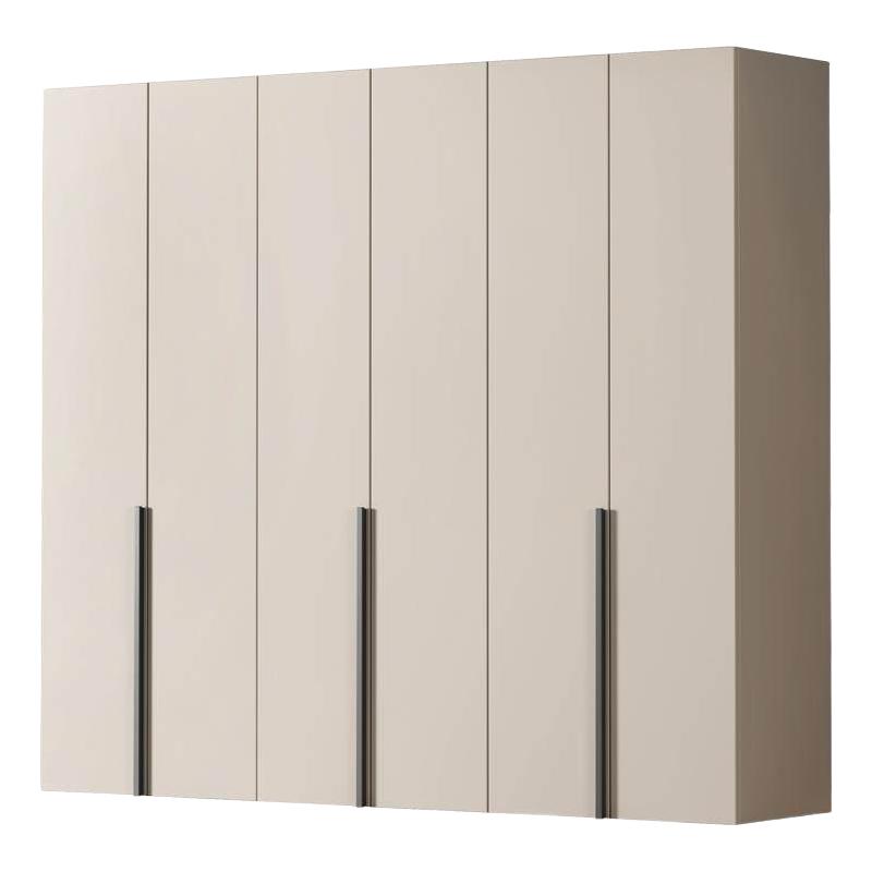 大衣柜家用卧室现代简约小户型实木玻璃柜子储物轻奢出租房用