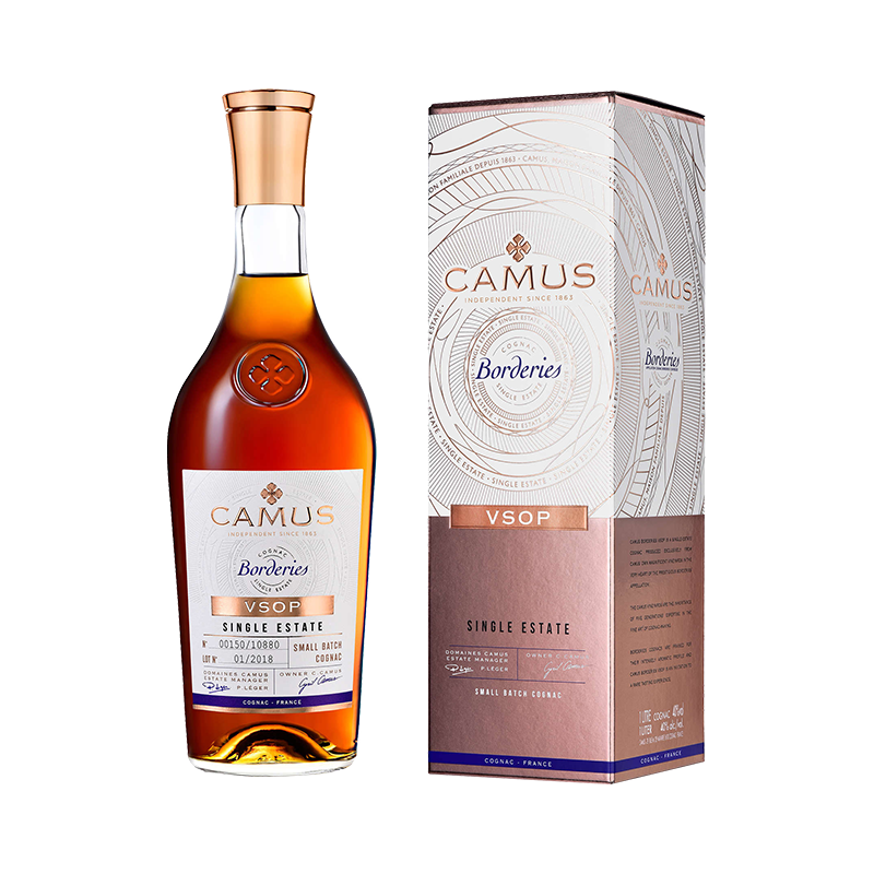 CAMUS 卡慕 经典布特妮VSOP 干邑白兰地洋酒   单一庄园 法国洋酒 布特妮VSOP 700ML