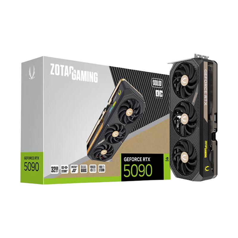 英伟达（NVIDIA）RTX5090 32G 系列 技嘉/微星/同德/pny显卡 深度学习游戏AI高性能独立显卡 DeepSeek模型计算卡 索泰 RTX5090 SOC 黑 32G